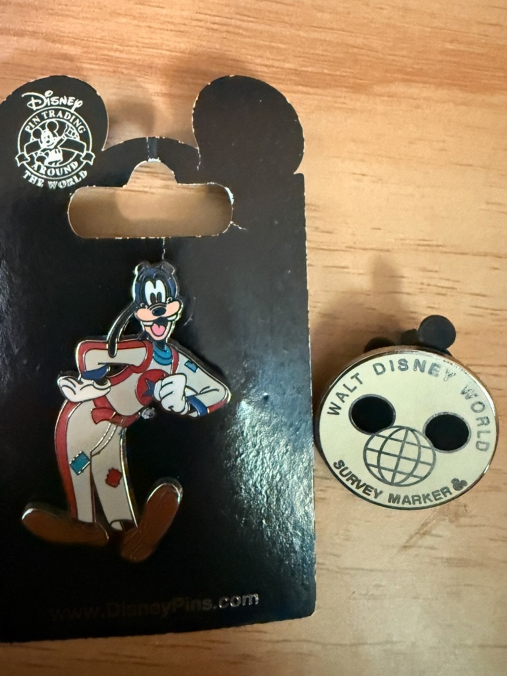 Disney Pin Trading Goofy Barnstormer Mickey Parks Set of 2 Pins